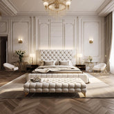 Trueliving  modern Light masterbed Laminated Finish & PU Finish 6Ft *6Ft *1Ft